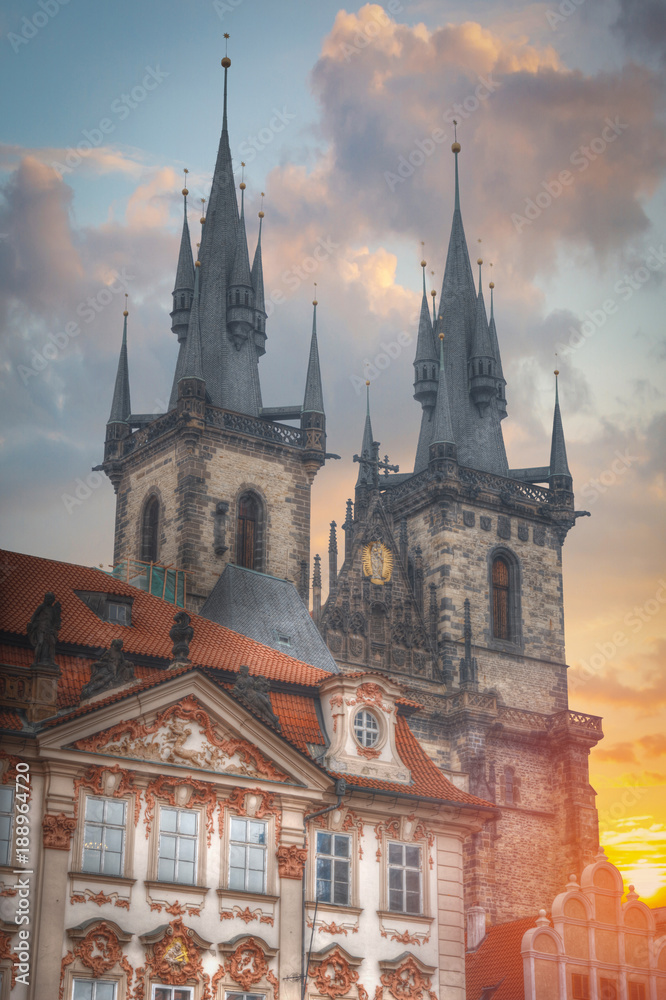 Fototapeta premium Prague under sunlight.