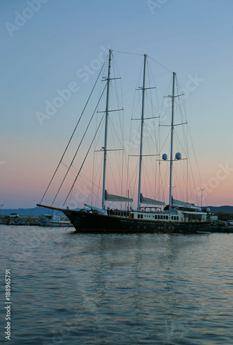 Yacht in the Aegean Sea, Greece