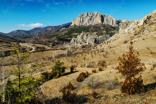 Mountains around the valley, a natural landscape