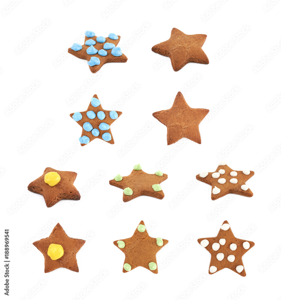 Star shaped cookie isolated Star shaped cookie isolated