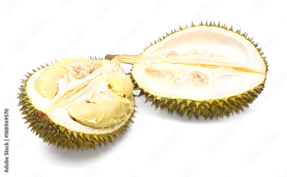 Obraz premium Durian isolated on white background