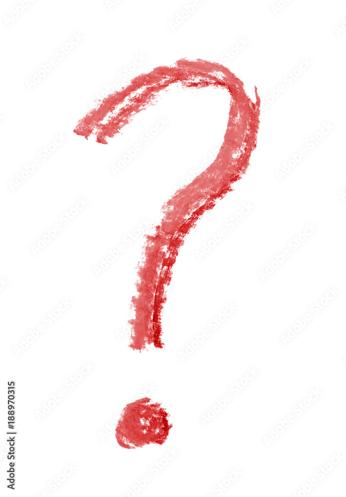 Hand drawn question mark symbol isolated Hand drawn question mark symbol isolated