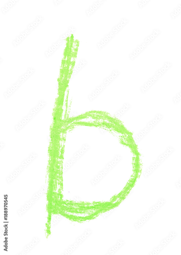 Obraz premium Single hand drawn letter isolated