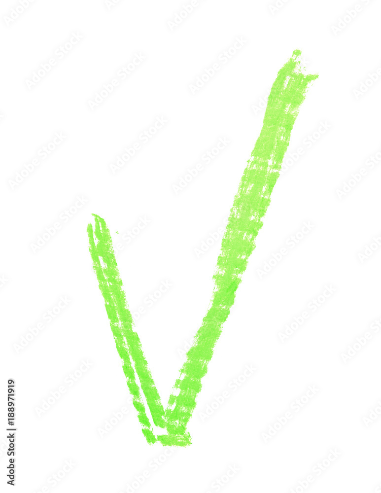 Hand drawn yes tick mark sign Hand drawn yes tick mark sign