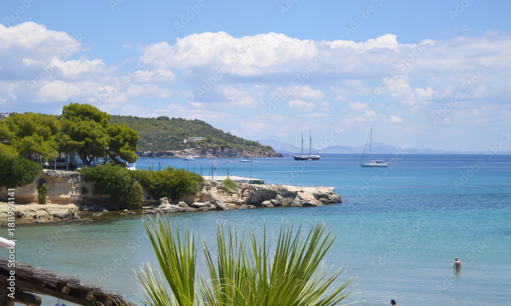 Fototapeta premium Coastline on Aegina Island in Greece