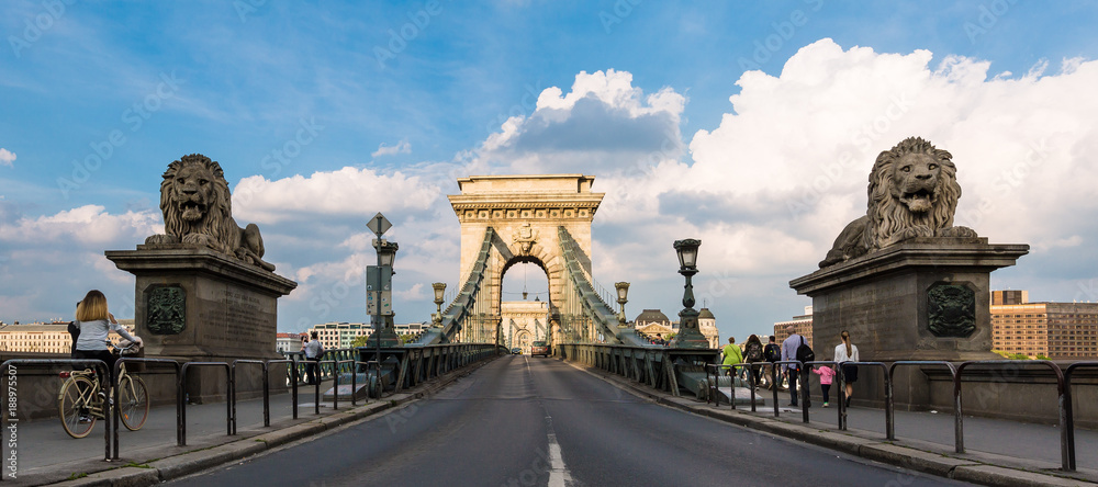Fototapeta Budapeszt, Węgry, Most Łańcuchowy nad Dunajem