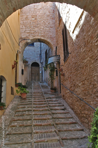 Spello  le strade e le case del villaggio - Umbria