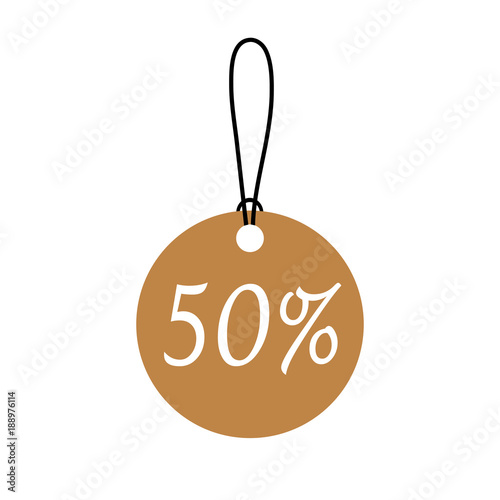 Sale tag 50 percent