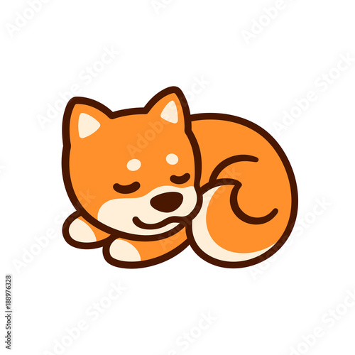 Cartoon Shiba Inu puppy