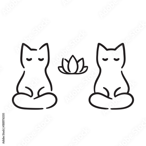 Zen cats drawing