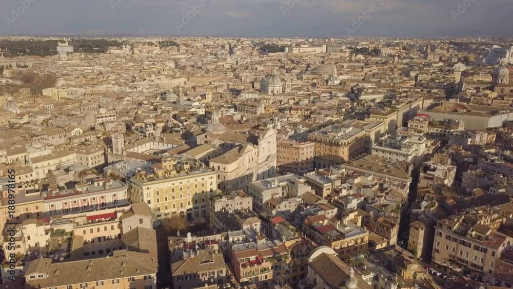 Cityscape of Rome, Italy. Flying above roofs of Rome Cityscape of Rome, Italy. Flying above roofs of Rome