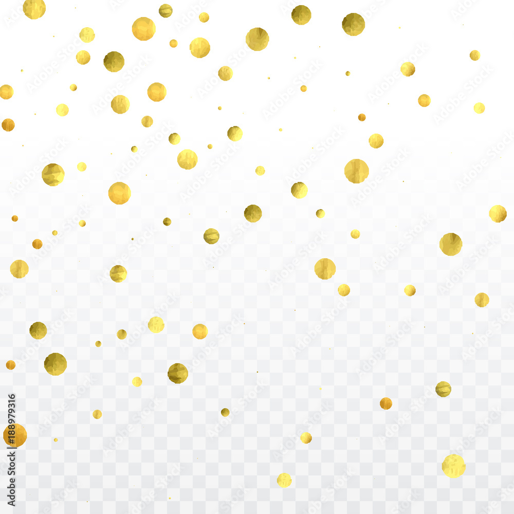 Gold confetti celebration. 