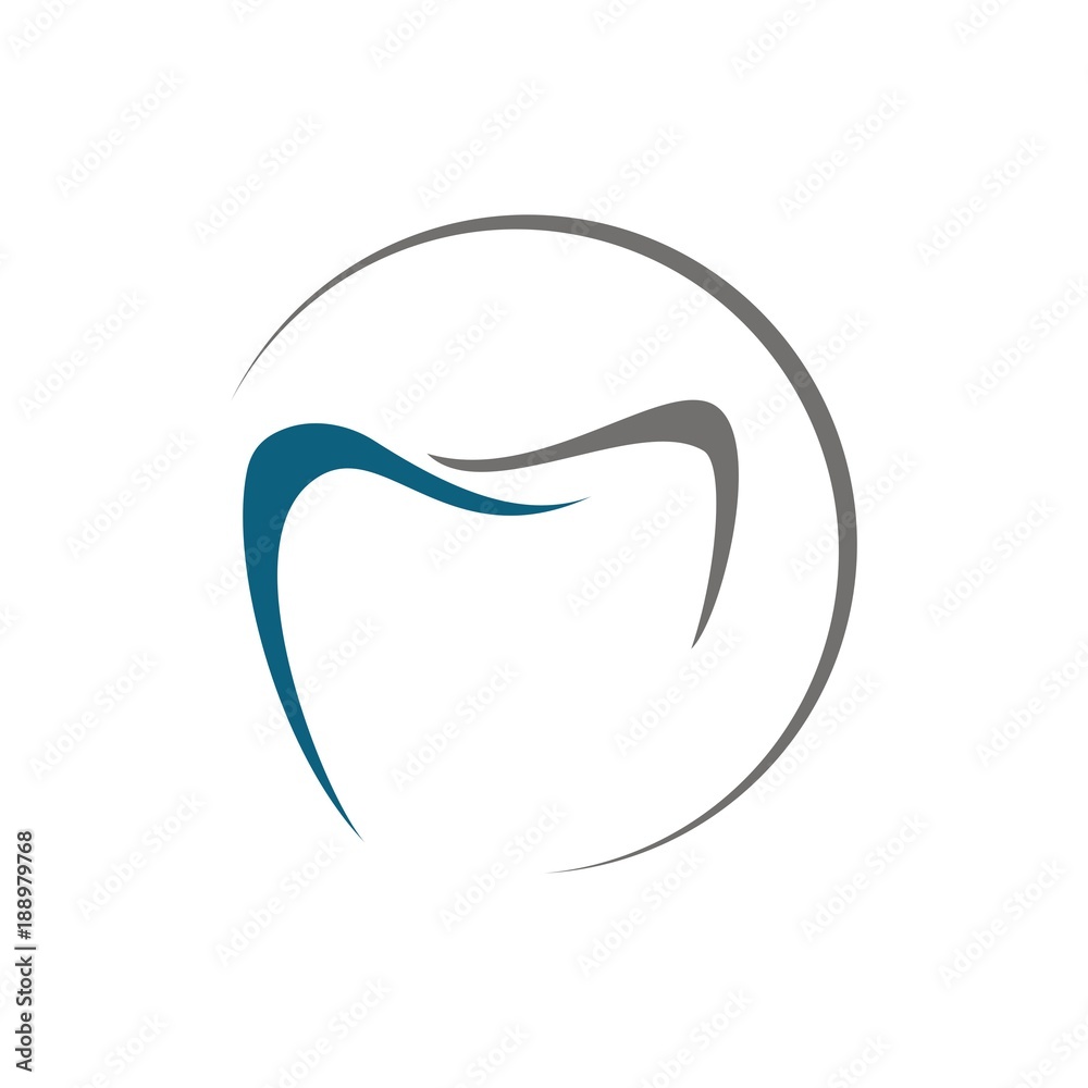 Simple line graphic dental logo design template vector illustration Simple line graphic dental logo design template vector illustration