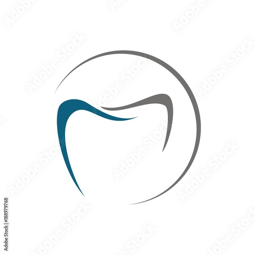 Simple line  graphic  dental logo design template vector illustration