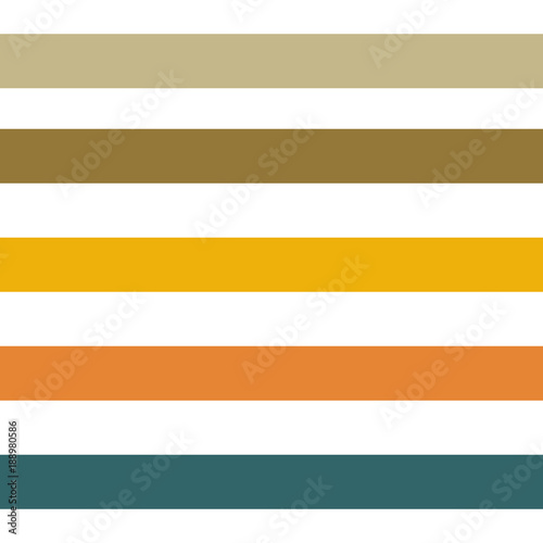 Seamless abstract geometric stripes vector pattern background with colorful horizontal lines white beige khaki orange yellow teal blue