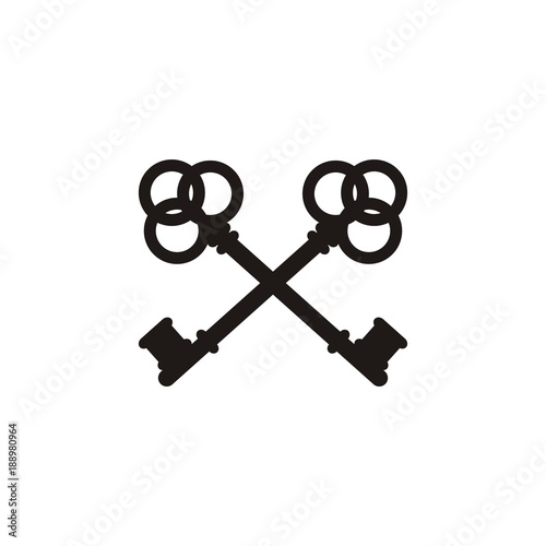 Key logo, key icon design template vector