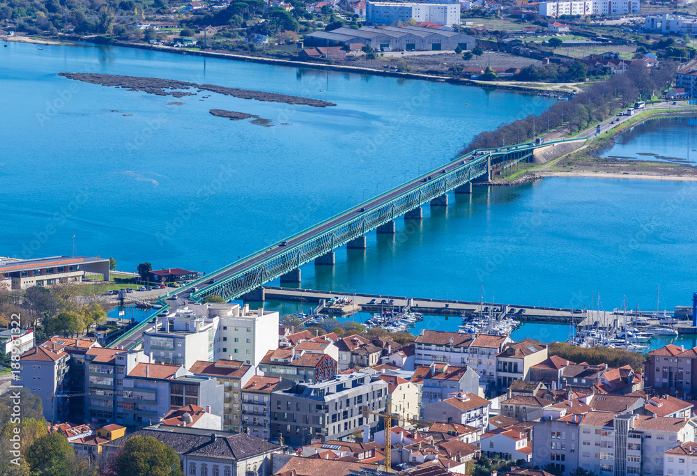 Eiffel bridge over Lima River in Viana do Castelo, Portugal