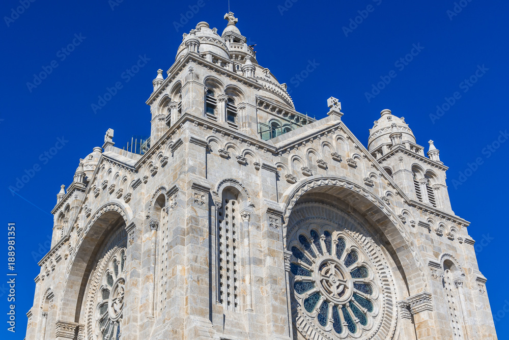 Santa Luzia Basilica on the mount in Viana do Castelo city, Portugal