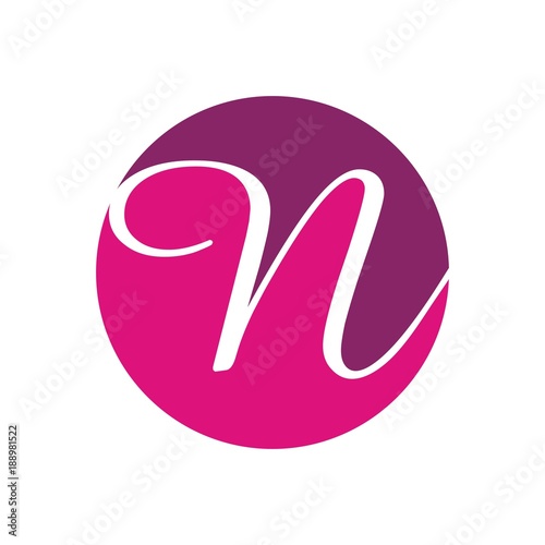 N logo design template vector illustration