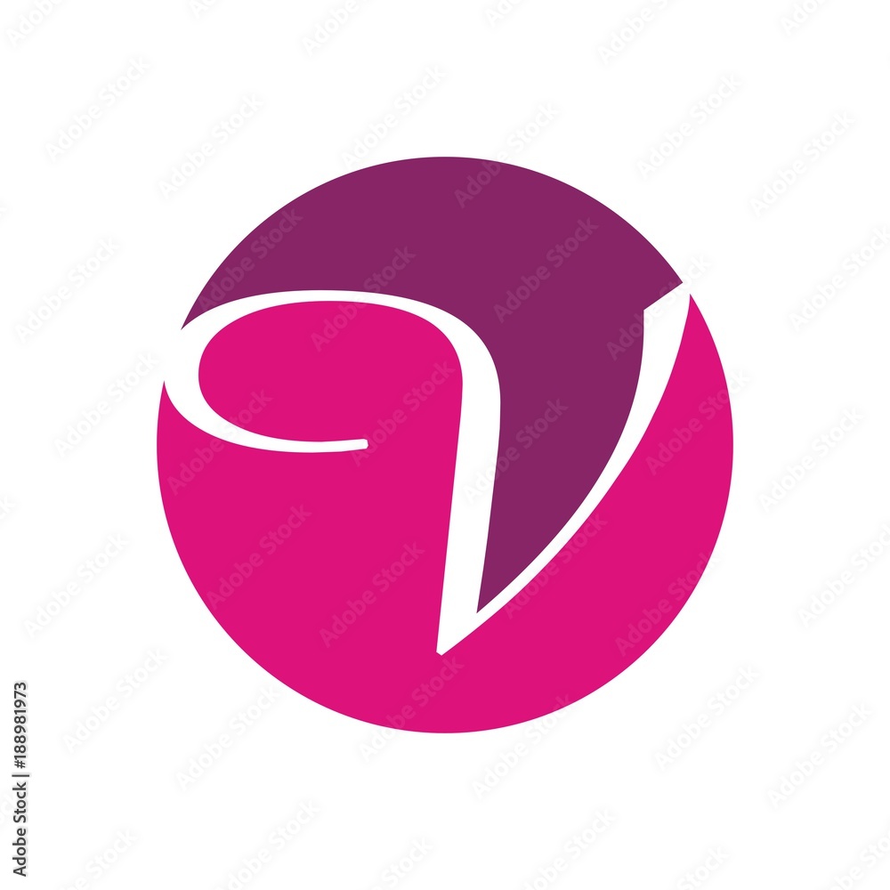 V logo initial letter design template vector V logo initial letter design template vector