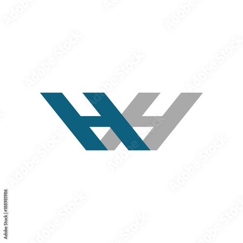 HH, H logo initial letter design template vector