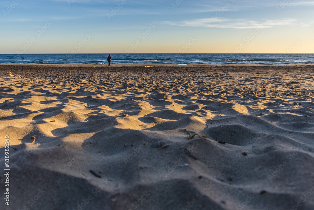 Naklejka premium atardecer en playas de almeria