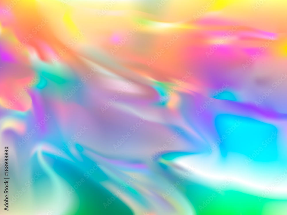 holographic rainbow foil abstract background. colorful bright blurry