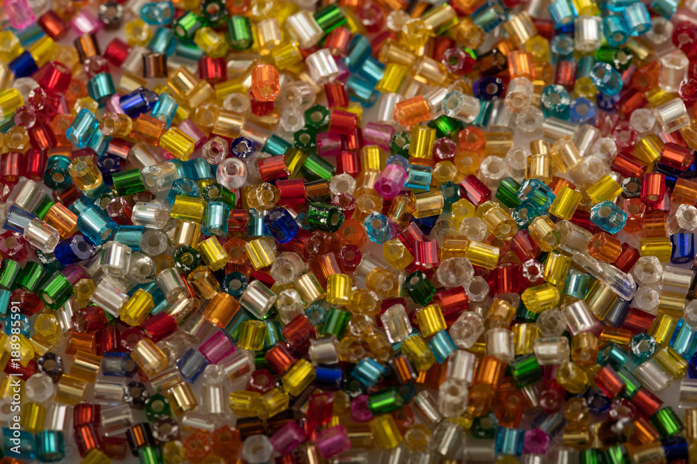 Background of colorful plastic beads