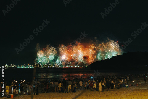 Photography Silvesterfeuerwerk an der Copacabana in Rio de Janeiro, Brasilien