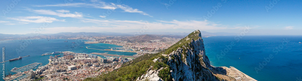 Fototapeta premium Rock of Gibraltar - panoramic view