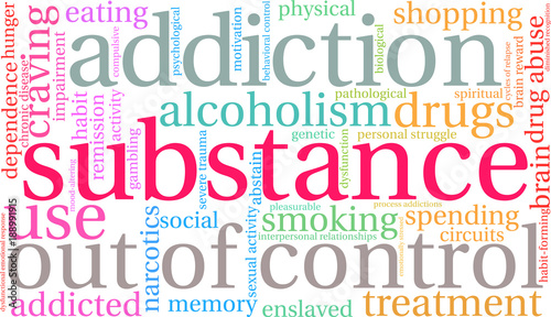 Substance Word Cloud on a white background. 