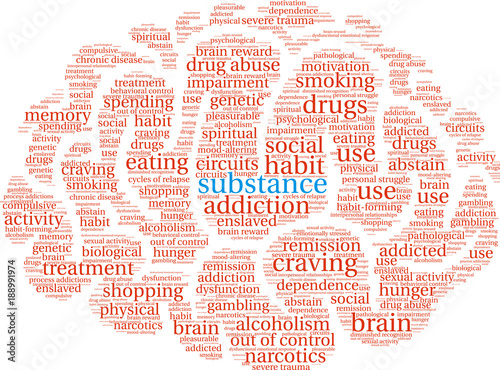 Substance Word Cloud on a white background. 