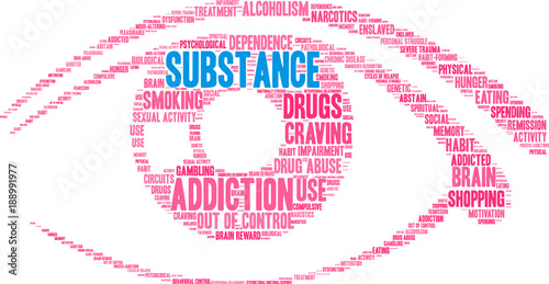 Substance Word Cloud on a white background. 