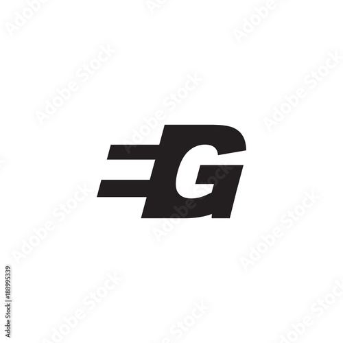 Free Download Initial letter EG, negative space logo, simple black color - GFXLoad