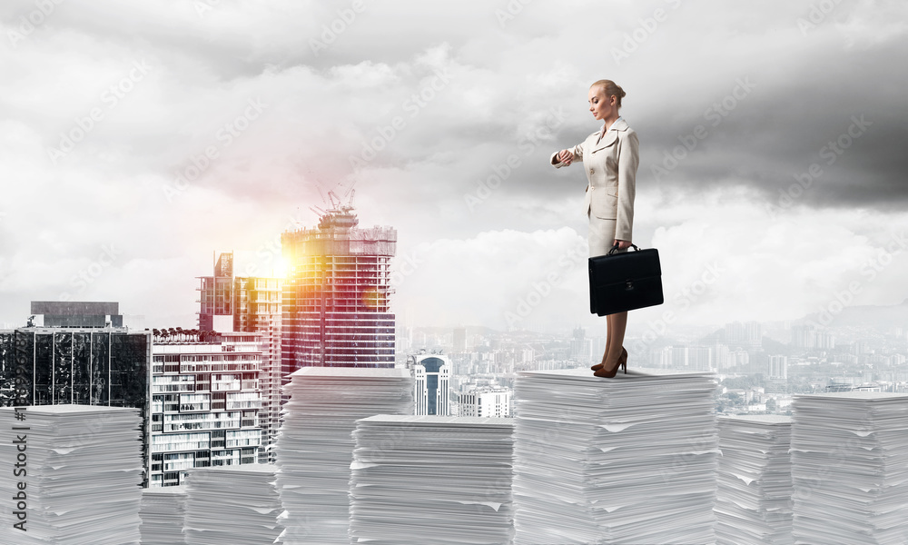 Successful confident business woman in suit. Successful confident business woman in suit.