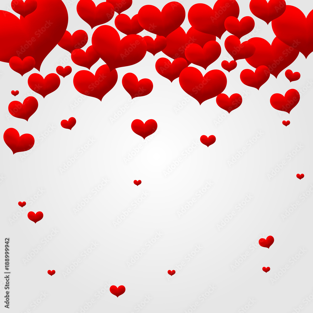 Love heart. Decorative heart background with lot of valentines hearts. Vector illustration for greeting.