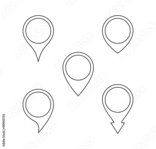 pin map icon set