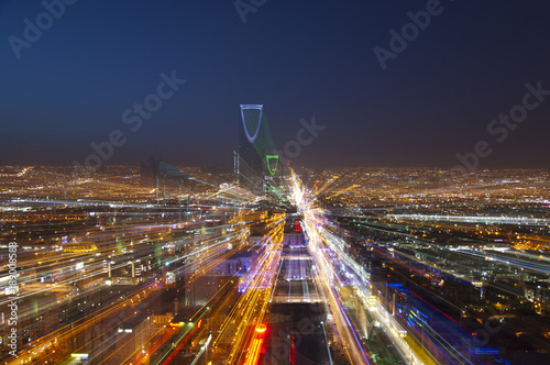 Riyadh skyline at night #5