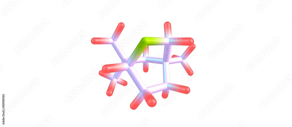 Eucalyptol molecular structure isolated on white Eucalyptol molecular structure isolated on white