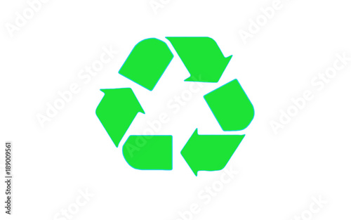 green recycle eco ecology symbol isolated on white background