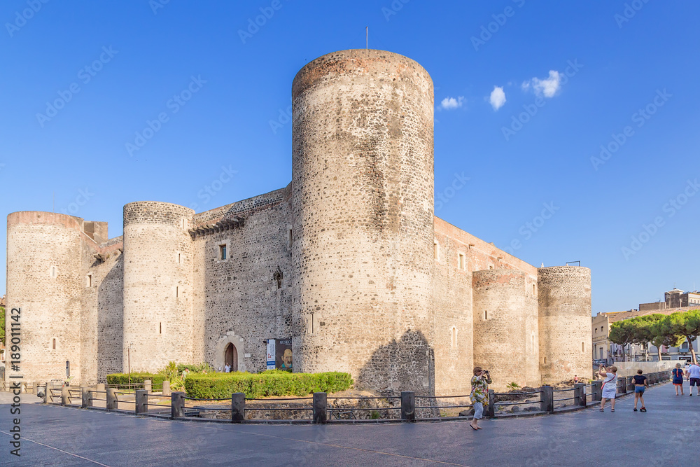 Catania, Sicily, Italy. The medieval Castello Ursino, 1239-1250 y.