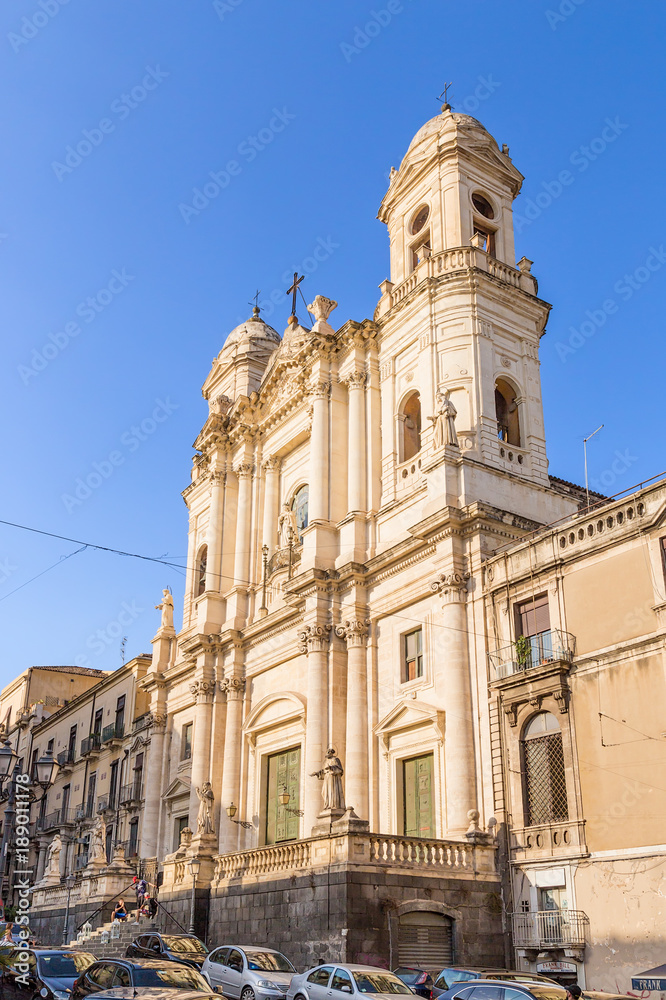 Catania, Sicily, Italy. Church of St. Francis of Assisi, 18th century
