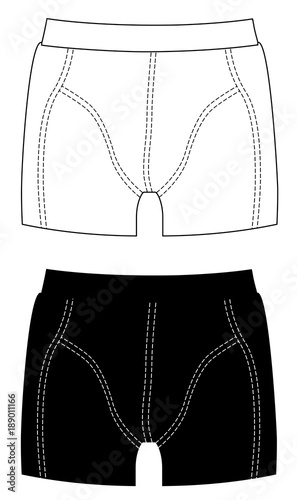 Boxer shorts set isolated on the white background vector eps 10