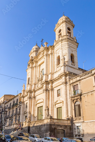 Catania, Sicily, Italy. Church of St. Francis of Assisi, 18th century