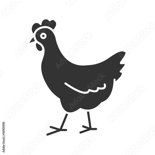 Chicken glyph icon