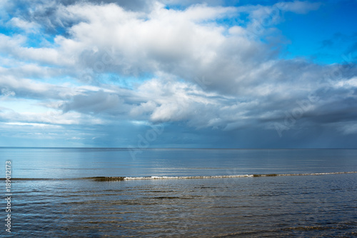 Calm gulf of Riga, Baltic sea.
