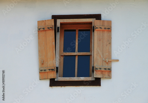 Wooden window on traditional house   Bosnia and Herzegovina