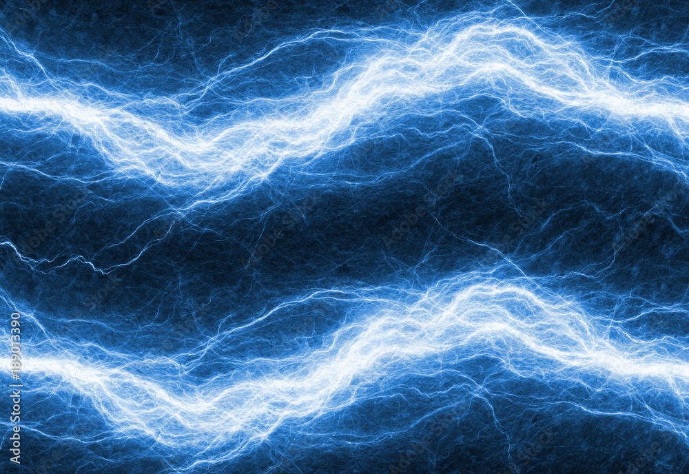 Blue electrical lightning bolt, plasma and power background Blue electrical lightning bolt, plasma and power background