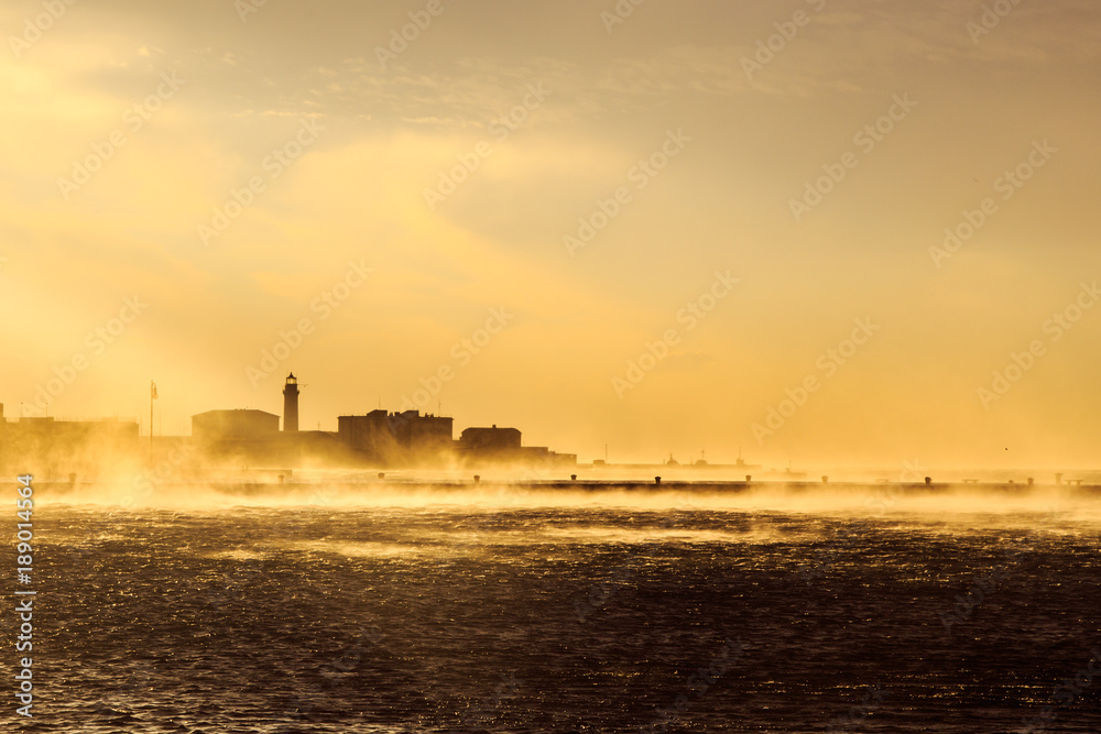 Windy day in the city of Trieste