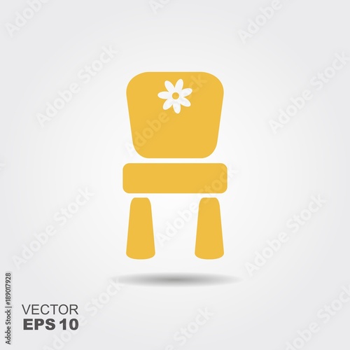 Foto Chair for children. Flat icon
